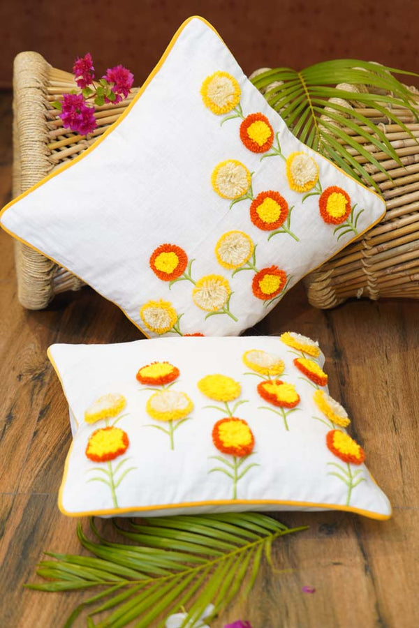 Sunshine in my House Embroidered Cushion Covers- Set of 5