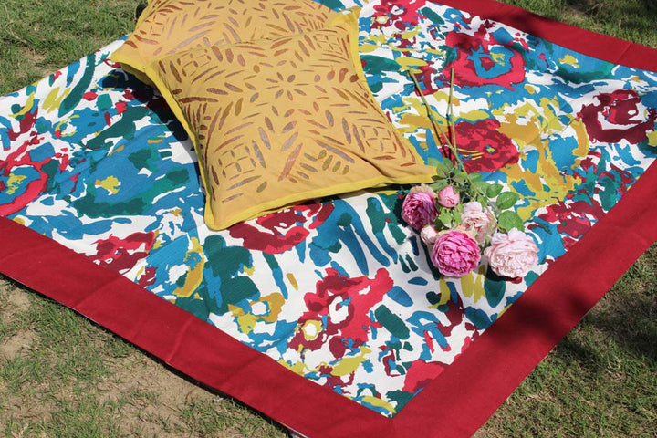 The Color Palette Printed Cotton Six Seater Table Cover